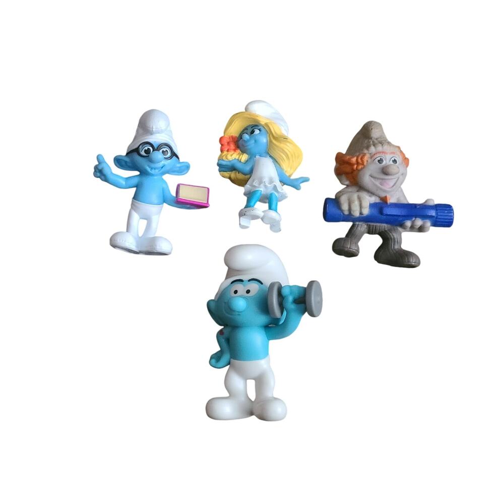 Smurf Toys Vintage lot of 4